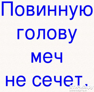 фотография: Повинную голову меч не сечёт фото: Повинную голову меч не сечёт